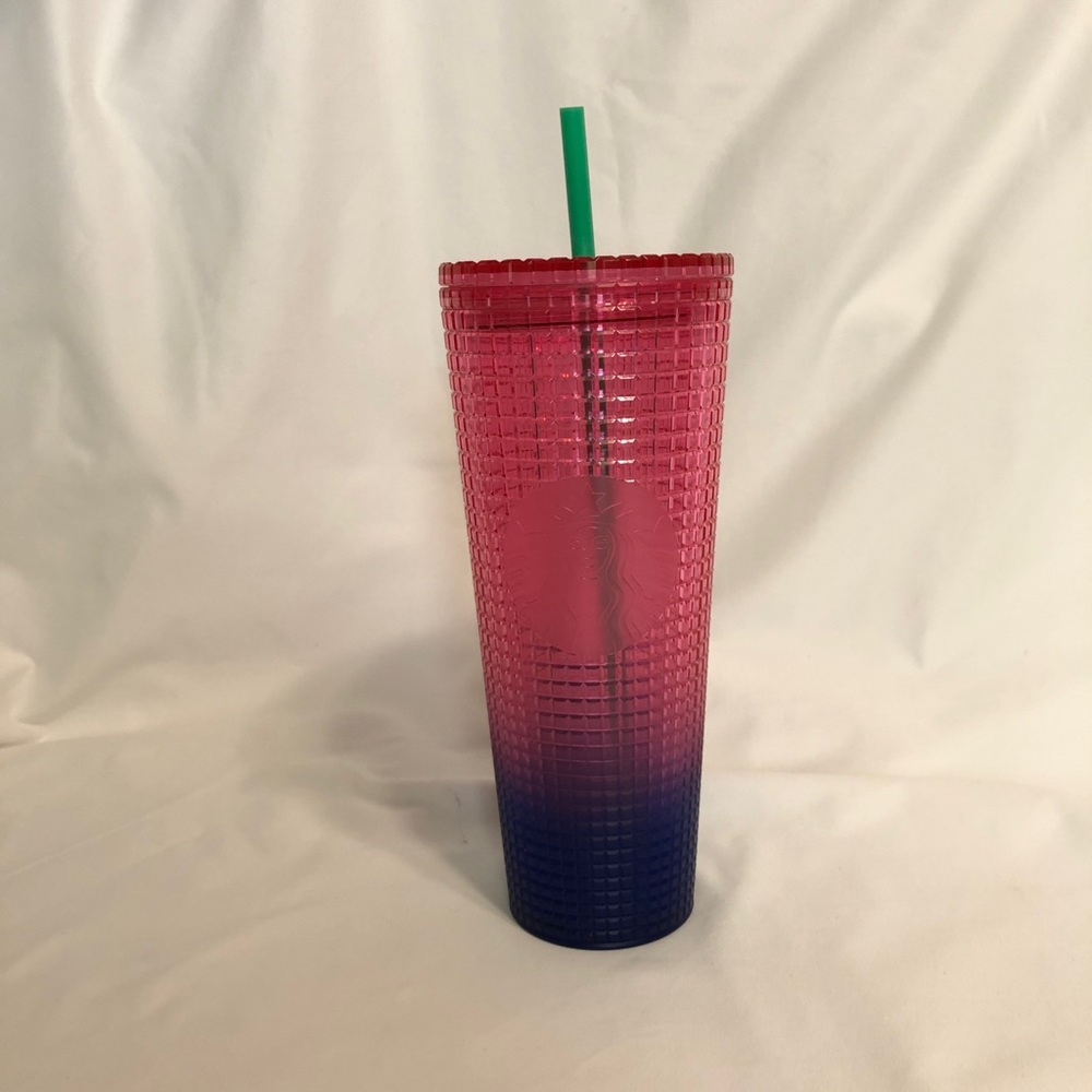 Starbucks Pink and blue Gradient Tumbler with Straw